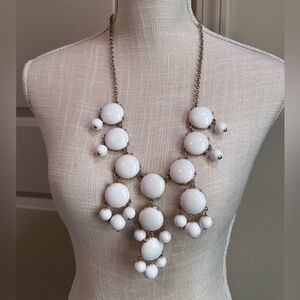 J. Crew White Bubble Necklace